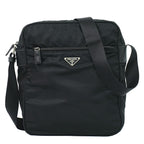 Prada Nylon Shoulder Bag Pochette Black