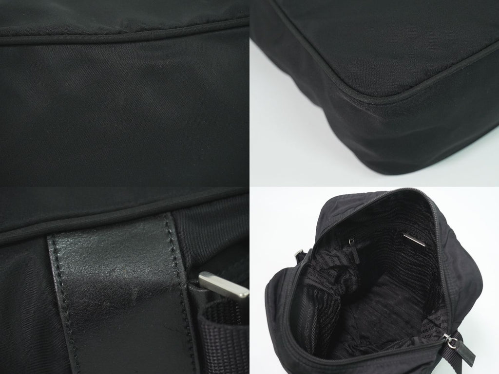 Prada Nylon Shoulder Bag Pochette Black — view 7