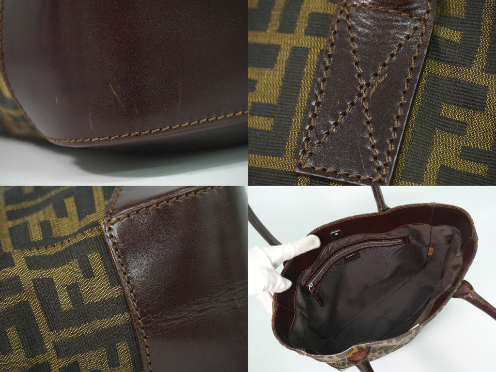 Fendi Zucca Tote Canvas Brown — view 7
