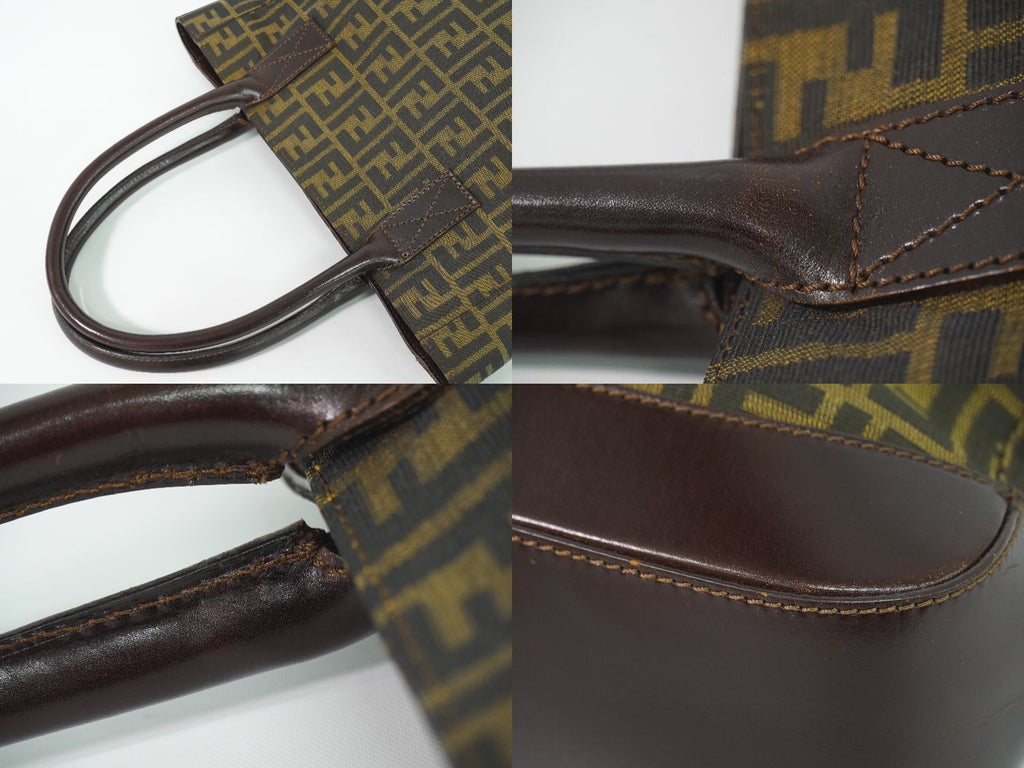 Fendi Zucca Tote Canvas Brown — view 6
