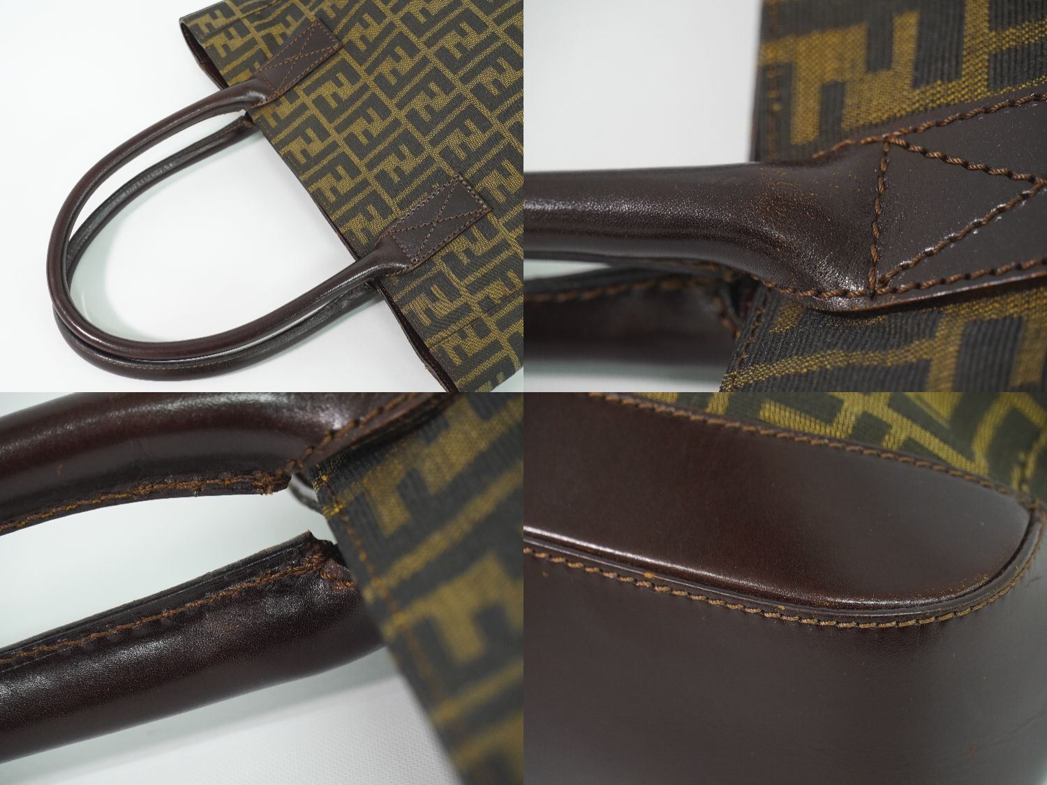 Fendi Zucca Tote Canvas Brown — view 6