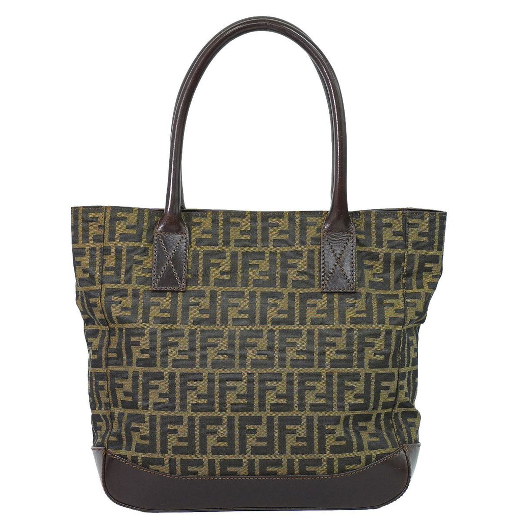 Fendi Zucca Tote Canvas Brown