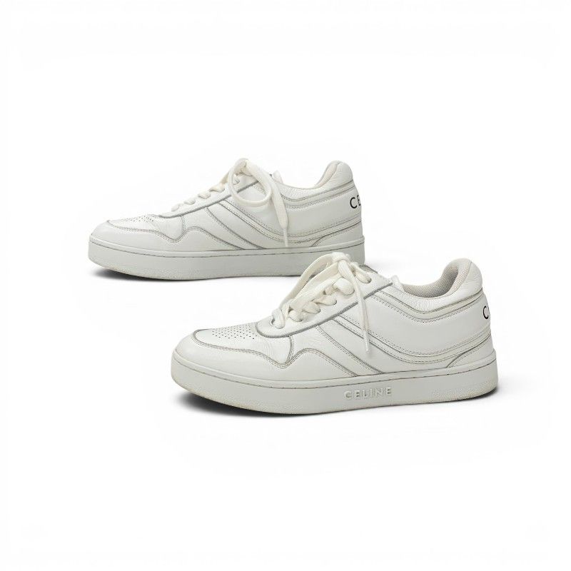 Celine Sneakers Shoes Leather White Logo — view 3