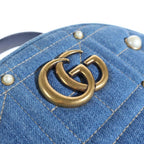 Gucci GG Marmont Denim Backpack Indigo — view 6