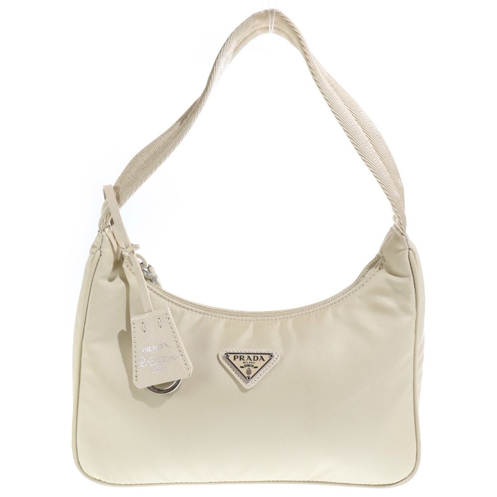 Prada Reedition Nylon Mini Handbag Beige