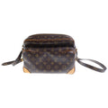 Louis Vuitton Monogram Nile Shoulder Bag Brown Leather Gold