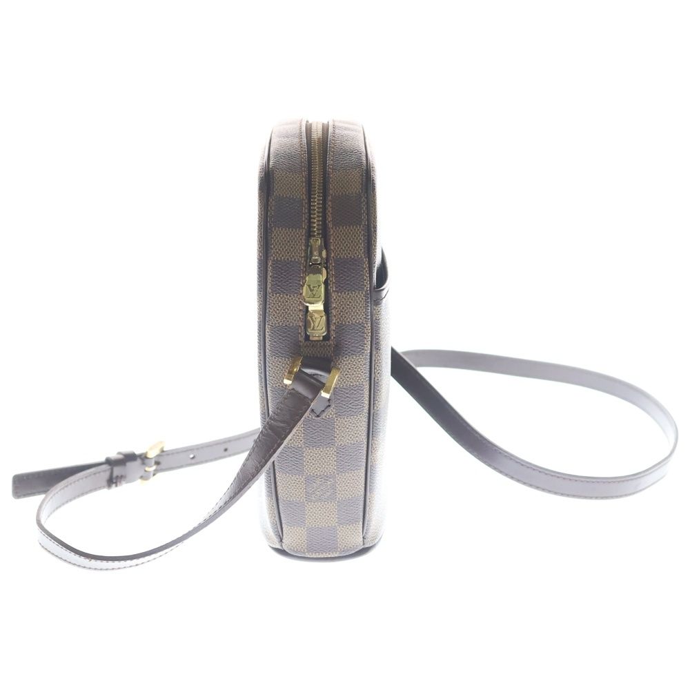 Louis Vuitton Ipanema PM Damier Leather Shoulder Bag Gold Brown — view 3