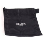 Celine Logo Bifold Wallet Compact Card Case Black Leather — view 6
