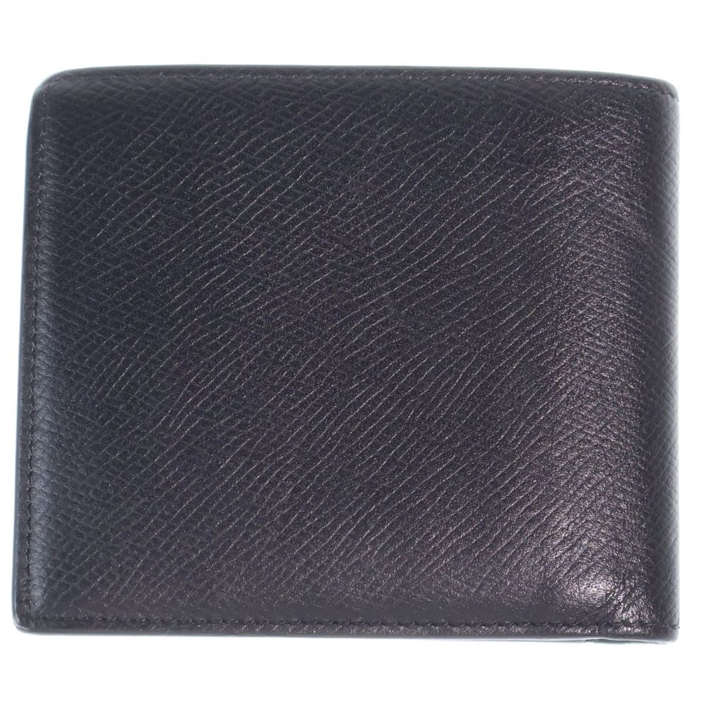 Celine Logo Bifold Wallet Compact Card Case Black Leather — view 2