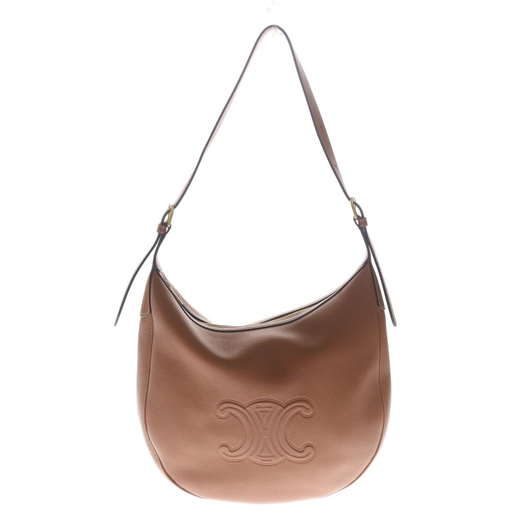 Celine Triomphe Small Eloise Shoulder Bag Brown Leather Gold