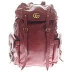 Gucci Rebel Tiger Cat Head GG Marmont Backpack Red Leather Gold