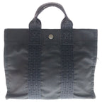 Hermes Her Line PM Canvas Hand Tote Silver Gray — view 2