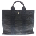 Hermes Her Line PM Canvas Hand Tote Silver Gray