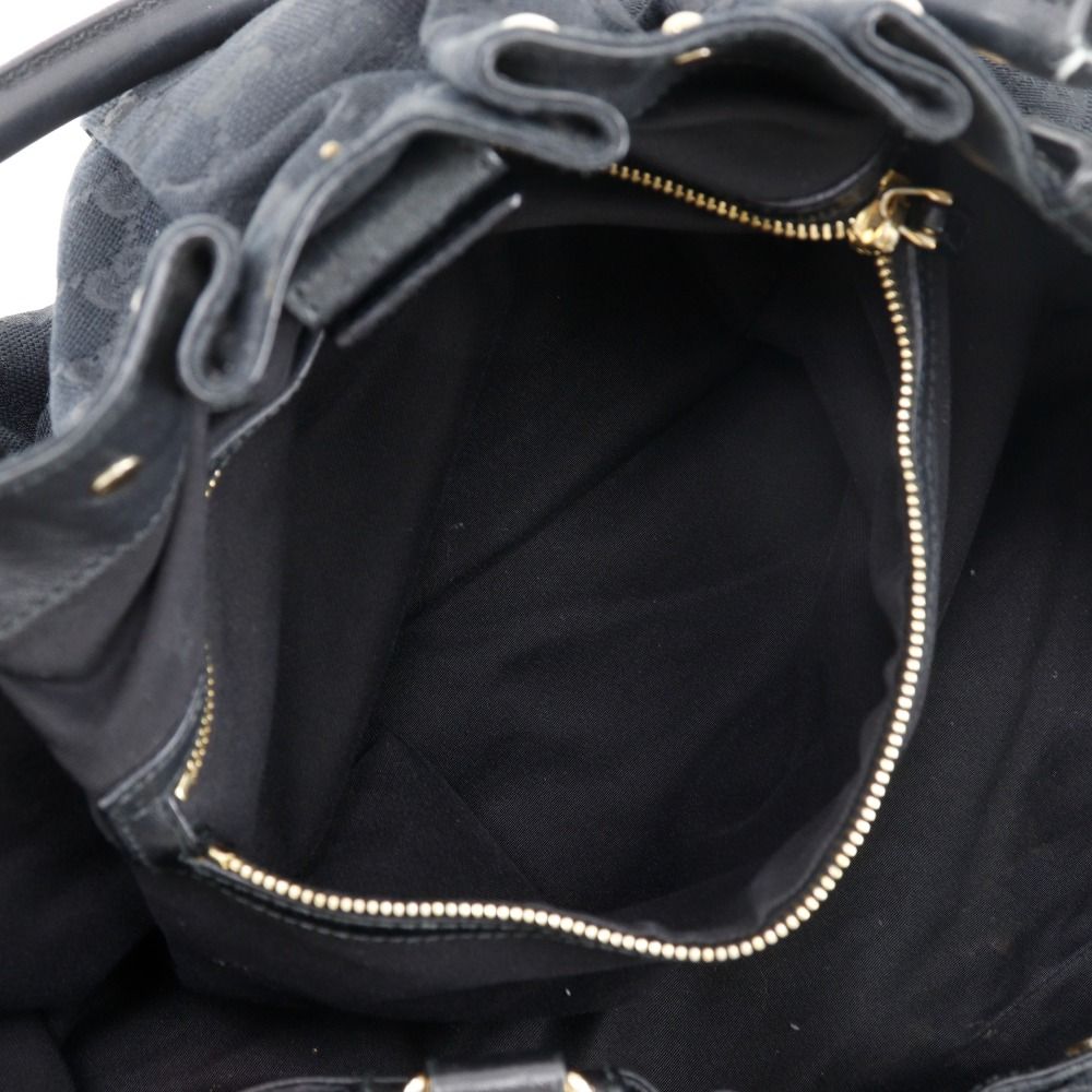 Gucci Studded GG Canvas Black Tote — view 7