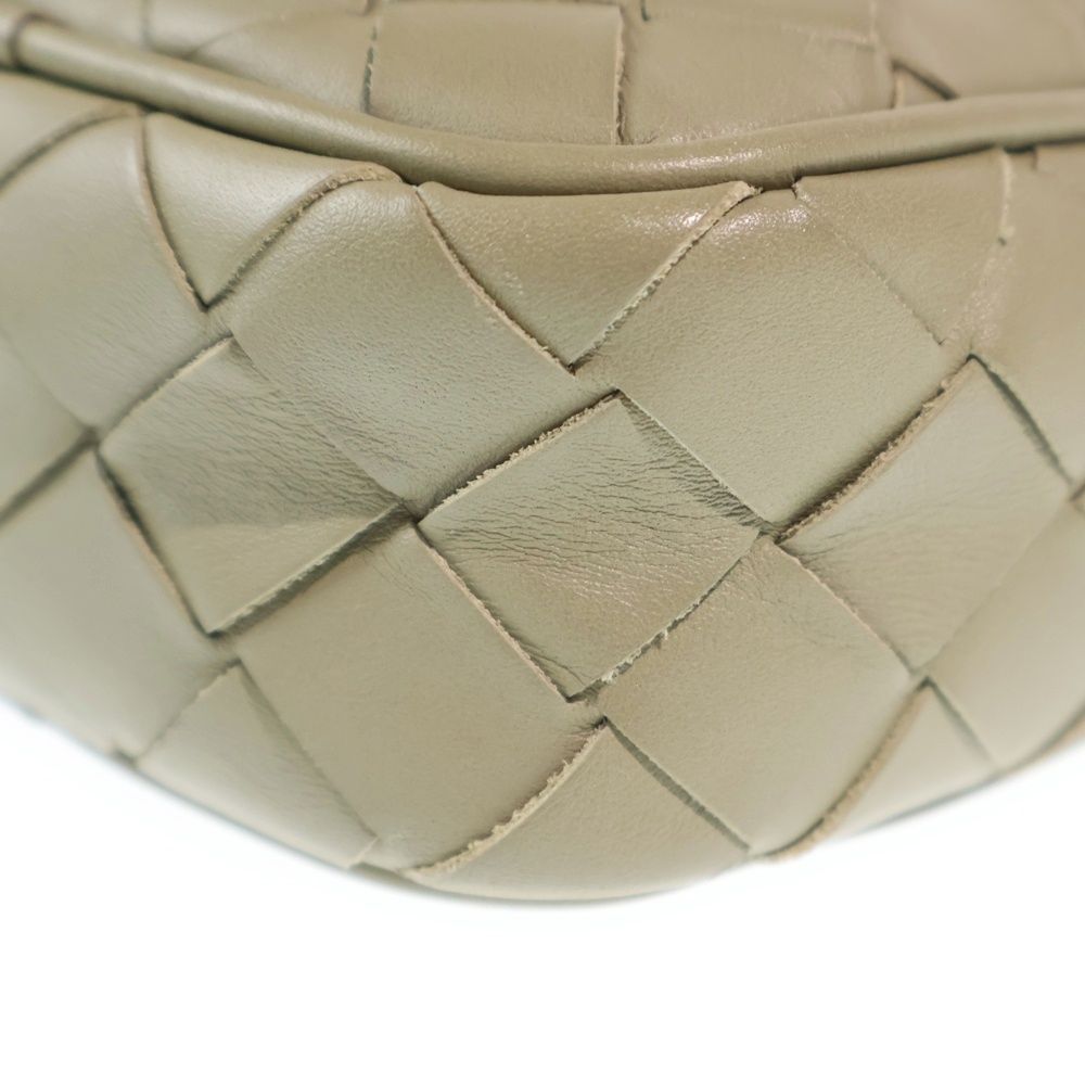 Bottega Veneta Intrecciato Shoulder Bag Mini Bag Light Green Leather Silver — view 6