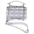 Dior Monsieur Joli Top Handle 2-Way Mini Shoulder Bag Silver Leather — view 2
