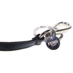 Fendi Jacquard Teddy Bear Key Holder Bag Charm Key Ring Mascot Brown Silver — view 6