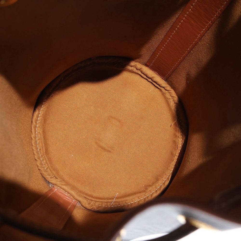 Celine Triomphe Drawstring Mini Shoulder Bag Brown Leather Gold — view 4