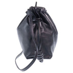 Loewe Enrique Knappe Flamenco Shoulder Bag Drawstring Black Leather — view 3