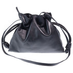 Loewe Enrique Knappe Flamenco Shoulder Bag Drawstring Black Leather — view 2