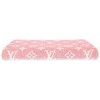 Louis Vuitton Jacquard Denim Zippy Wallet Card Case Pink Leather Gold — view 5