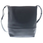 Bottega Veneta Shoulder Bag Black Leather Silver