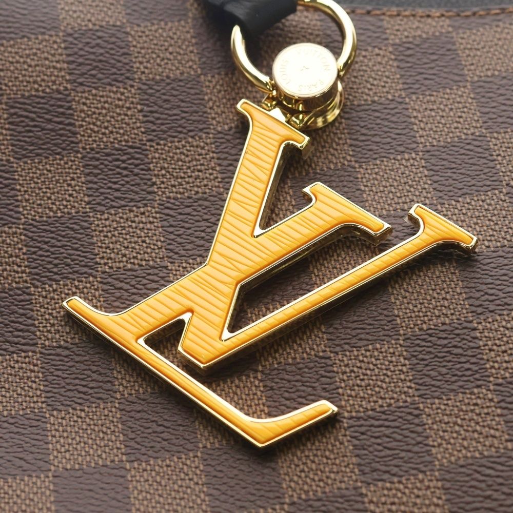 Louis Vuitton LV Riverside Damier Leather 2-Way Bag Gold Brown — view 5