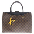 Louis Vuitton LV Riverside Damier Leather 2-Way Bag Gold Brown