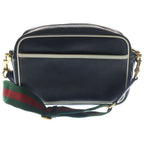 Gucci Adidas Logo Leather Shoulder Bag Black — view 2