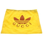 Gucci Adidas Logo Leather Shoulder Bag Black — view 6