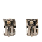 Hermes Enamel Cloisonne Earrings Silver Multicolor Metal 1 — view 2