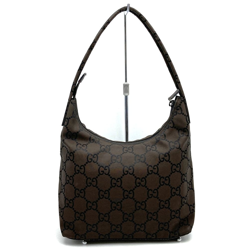 Gucci 001 Shoulder Bag GG Nylon Brown — view 4