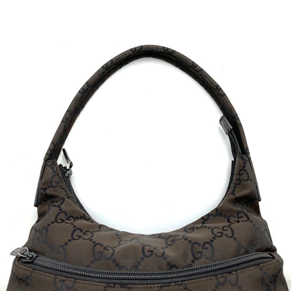 Gucci 001 Shoulder Bag GG Nylon Brown — view 5