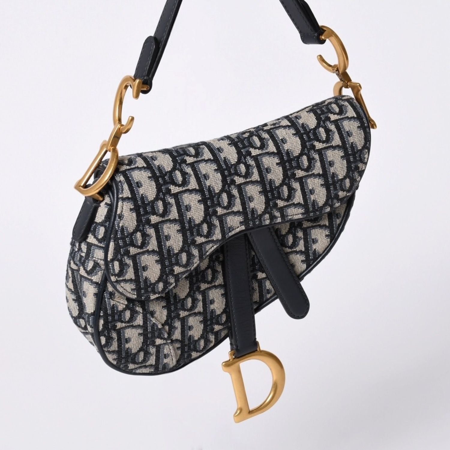 Dior Saddle Mini Bag M ZQ Oblique Navy — view 3