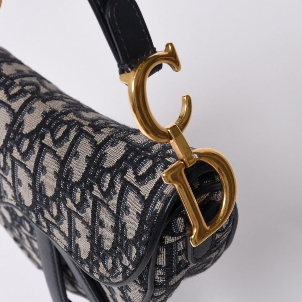 Dior Saddle Bag Mini Oblique Jacquard — view 5