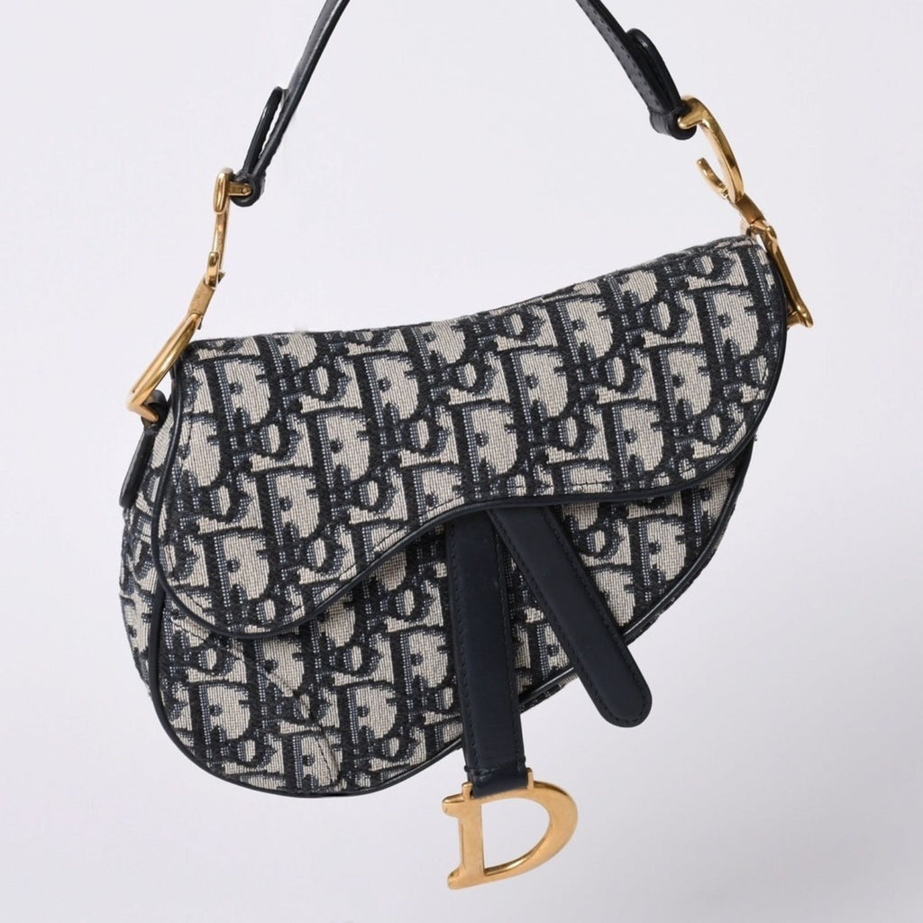 Dior Saddle Bag Mini Oblique Jacquard — view 3