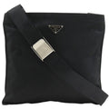 Prada Pochette Satin Nero Black Shoulder Bag