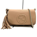 Gucci Shoulder Bag Chain Soho Leather Beige