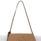 Gucci Shoulder Bag Chain Soho Leather Beige — view 5