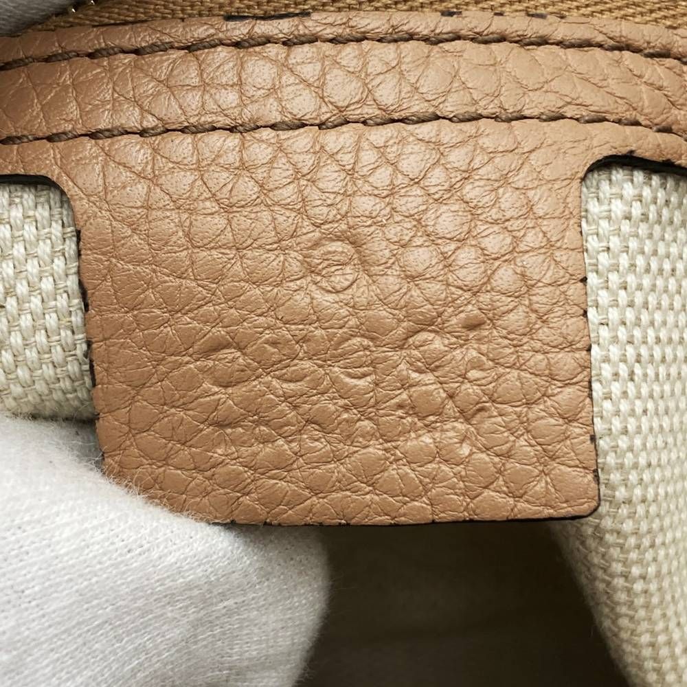 Gucci Shoulder Bag Chain Soho Leather Beige — view 7