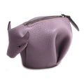 Loewe Animal Cow Motif Coin Case Purple