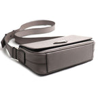 Prada Saffiano Triangle Logo Shoulder Bag Gray — view 3