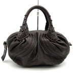 Fendi Handbag Spy Bag Leather Brown