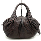 Fendi Handbag Spy Bag Leather Brown — view 4