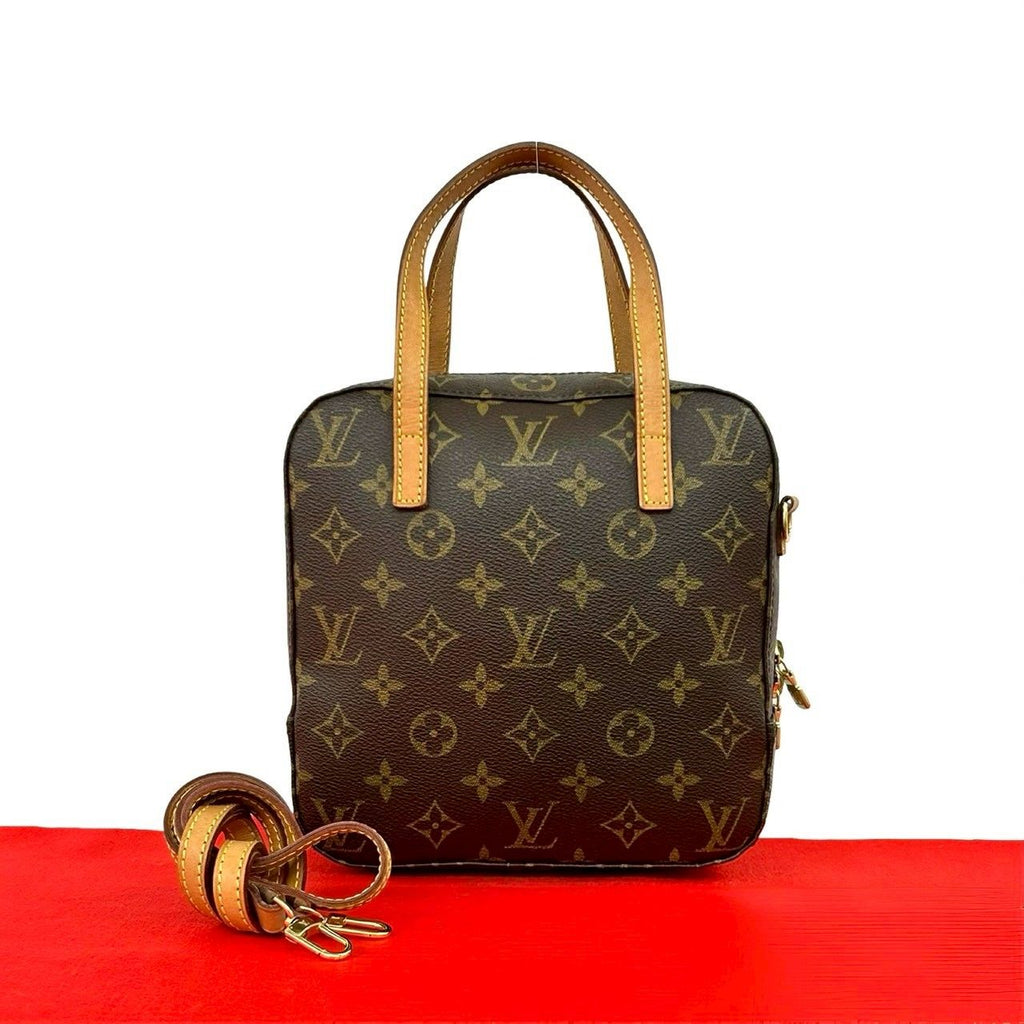 Louis Vuitton Vintage Spontini Monogram Leather Shoulder Bag Pochette Brown