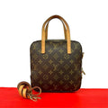 Louis Vuitton Vintage Spontini Monogram Leather Shoulder Bag Pochette Brown
