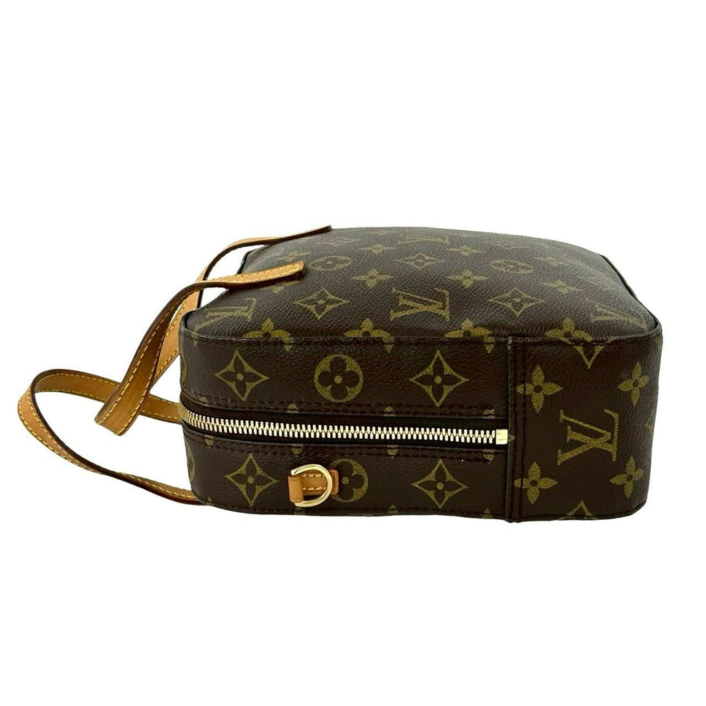 Louis Vuitton Vintage Spontini Monogram Leather Shoulder Bag Pochette Brown — view 5