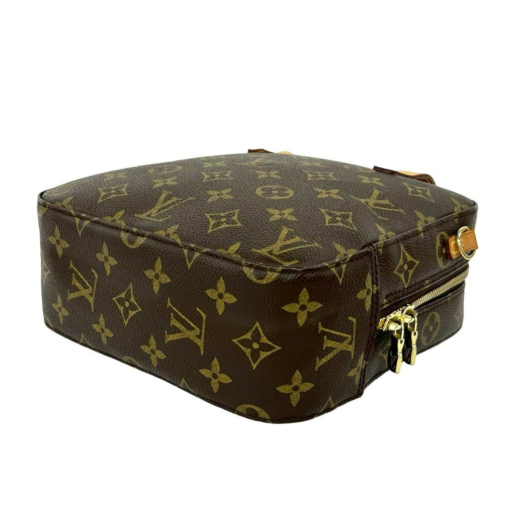 Louis Vuitton Vintage Spontini Monogram Leather Shoulder Bag Pochette Brown — view 8