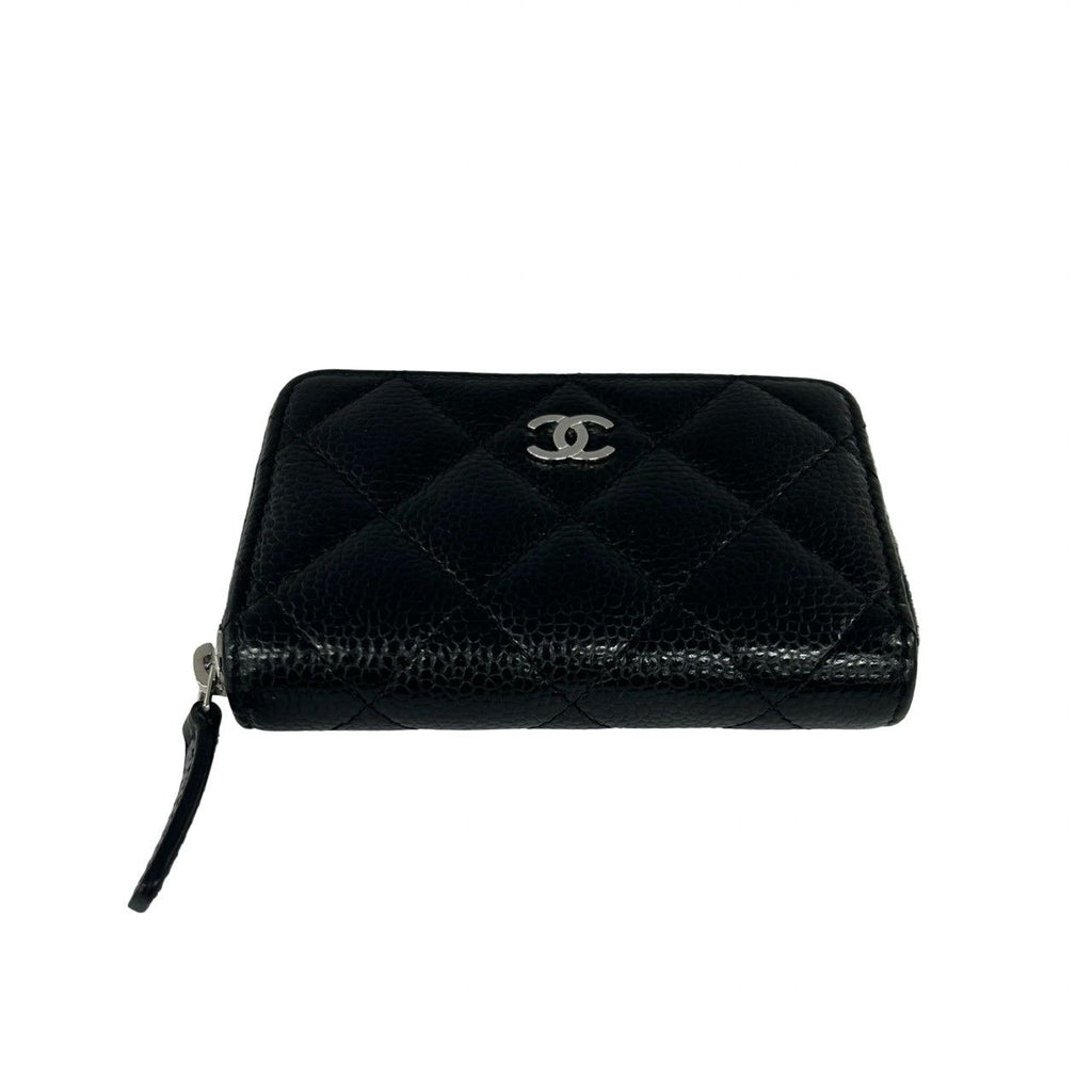 Chanel With Quilted CC Logo Caviar Leather Coin Purse Black — view 6
