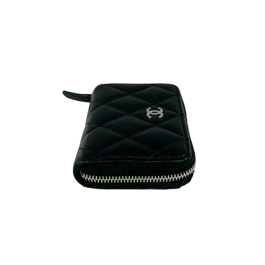 Chanel With Quilted CC Logo Caviar Leather Coin Purse Black — view 5